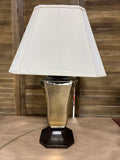 Bronze Tone and Shiny Silver Tone Lamp