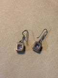 Sterling Earrings with Iridescent Dichroic Glass