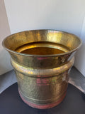 XL India Vintage Hammered Brass Planter