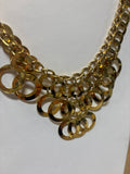 Gold Tone Necklace & Earring Set