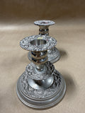 Pair Of Ornate Silver Plate Candle Holders