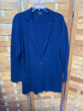 Navy Blue Talbots Knit Blazer Size L