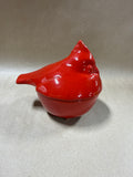 Red Cardinal Covered Trinket Dish Candy Dish