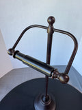 Heavyweight Bronzed Metal Freestanding Toilet Paper Roll Holder
