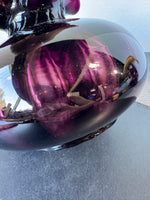 Amethyst Optic Hand Shop Blown Glass Ruffle Top Vase