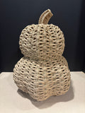 Double Tier Woven Pumpkins on Steel Frame - TWO AVAILABLE PRICED INDIVIDUALLY $20 EA