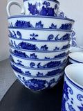 19-Piece Bombay Company Asian Garden Blue & White Chinoiserie China Set