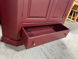 Red Painted Corner/TV Cabinet***HEAVY ITEM***