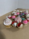 Cupcake And Fruit Ornaments - 28 Pieces