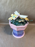 Dragonfly And Floral Metal Bird House
