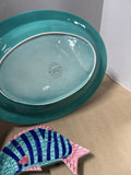 Mosaic Clay Art Fish Chips And Dip Tray With Box