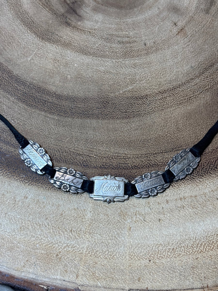 Sterling Engraved WWII Forget Me Not Bracelet