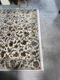 BB-Cream/Teal Blue Unbranded Rug, ~8'x9'