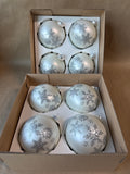 Vitbis Silver Glittery Ornaments - 8 Ornaments