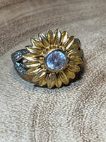 Sterling Sunflower Ring - SIZE 6