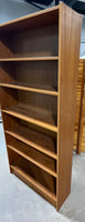Teak Veneer Particle Board Tall Bookcase