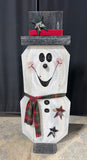 Hand Made Large Wooden Snowman Decor