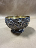 Silver Plate Pedestal Bowl With Ring Handles