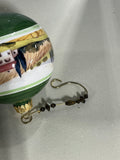 Tuscan Landscape Hand Painted Ornament with Decorative Hook