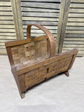 Woven Wooden Magazine Log Holder