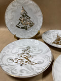 Pier 1 Christmas Tree Appetizer Plates With Box // 2 Available // PRICED INDIVIDUALLY