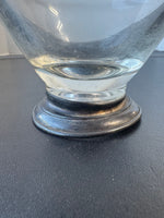 Glass Dessert Bowl with Sterling Silver Pedestal