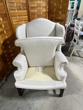 B- Sherrill Off White Wing Back Chair