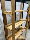 Lightweight Wooden Shelf with Metal Bar Support