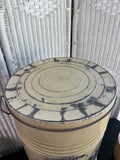 General Store Sized Antique Metal Lidded Flour Bin