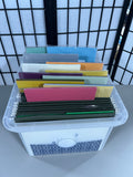 Bin of Crafting Paper/Card Stock (A) 20+ Packs of Paper