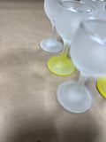 Set Of 6 Frosted Cordial Glasses