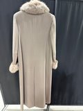 Womens SIZE 10 Albert Nipon Coat With Fox Fur Trim
