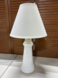 White Ceramic Lighthouse Lamp, WORKS