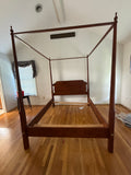 Queen Canopy Bed with Rails & Slats