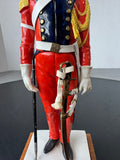 Chevau Leger Lanciers Van Gerdinge Sitzendorf Porcelain French Soldier with Wooden Base & Box