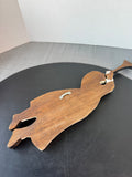 Signed Rustic Wooden Hanging Trumpet Angel AS IS (READ DESCRIPTION CAREFULLY)