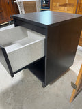 Espresso Particle Board Nightstand by Target, cardboard backing