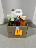 Cleaning Lot H.  Most bottles at least half full
