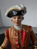Gendarme de la Garde Ordinaire Van Gerdinge Sitzendorf Porcelain French Soldier with Wooden Base & Box