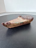 Handcarved Wooden Floral Block - Initialed