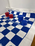 Large Folding Checker Board With Checker Pieces - 13 Pieces