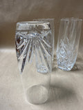 5 Piece Fan Style Crystal Glasses // 2 Sets Available // PRICED INDIVIDUALLY