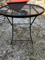 32” Black Metal Folding Outdoor Table