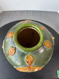 Sancai Glazed Style Green Pottery Vase