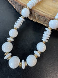 White Vintage Beaded Necklace