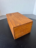 Wooden Vintage Index Card File & Recipe Box
