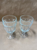 Pair Of Clear Glass Drinking Glasses
