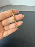 18K Gold Rope Chain Bracelet (3.7g)