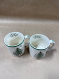 Pair Of Spode 8oz Christmas Tree Mugs With Boxes