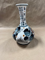 Neutral Color Mexican Floral Vase